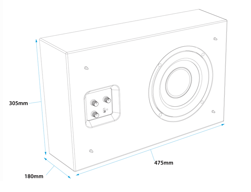 slim subwoofer na stenu gallo acoutics