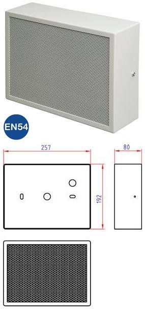 WA 06-165/T-Metall-EN54 - nárazu vzdorný skrinkový repro