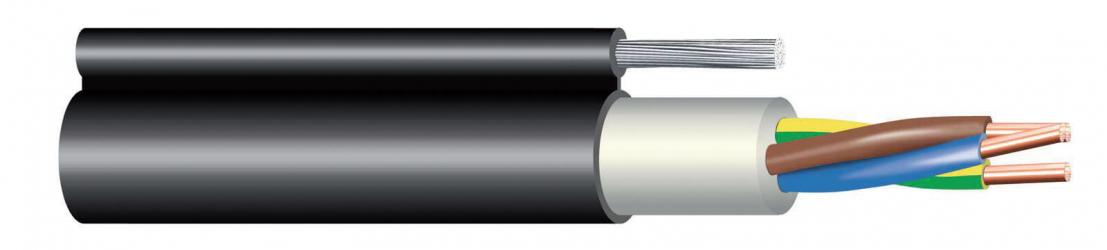 CYKYz-O 2x 2,5 mm2 – samonosný inštalačný kábel